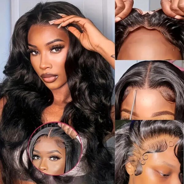 Bye Bye Knots 250% Density Glueless Human Hair Wig - Pre Plucked, Pre Cut, 13x4 HD Lace Closure, Body Wave Lace Front Wig for Women - Easy to Wear, Natural Looking, and Long Lasting Put On and Go Wig